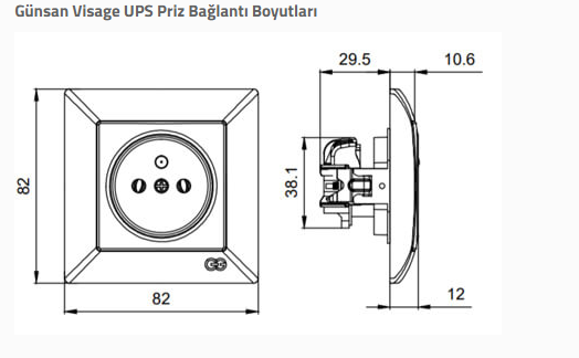 Günsan Visage Beyaz UPS Topraklı Priz ÇerçevesizGünsan Visage Beyaz UPS Priz ÇerçevesizAnahtar PrizlerGÜNSAN01281100153118-8710