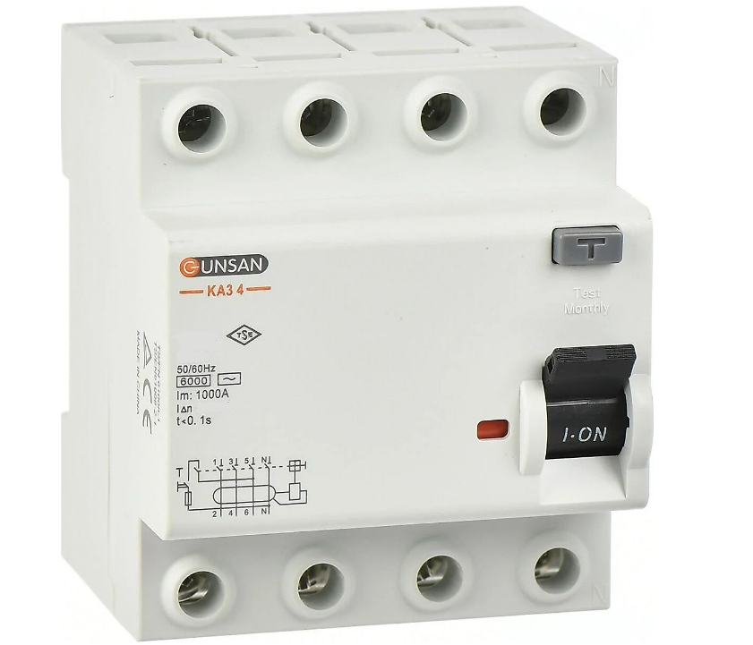 Günsan 4x40A 300Ma Kaçak Akım Rolesi KA3 4-40/300 Kaçak Akım RöleleriGÜNSANKA34-40/300 4X40A-18870