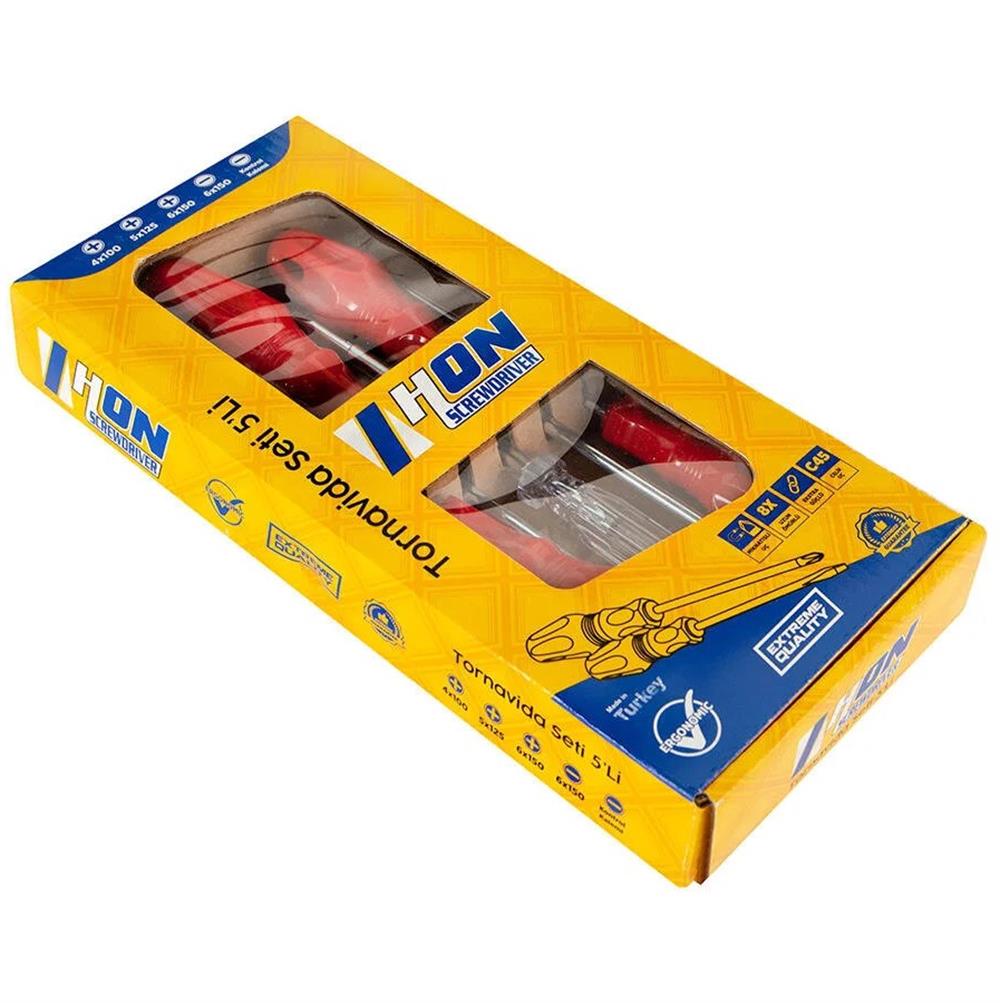 Hon Screwdrıve 5li Tornavida SetiHIRDAVATHON SCREWDRIVERTORNAVİDA SETİ 5Lİ-20737