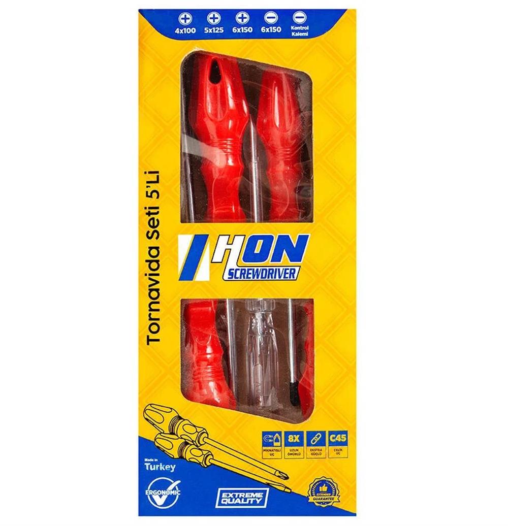 Hon Screwdrıve 5li Tornavida SetiHIRDAVATHON SCREWDRIVERTORNAVİDA SETİ 5Lİ-20737