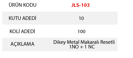 JAMESON JLS 103 Limit Swıtch Metal MakaralıPako ŞalterlerJAMESONJLS-103-25923