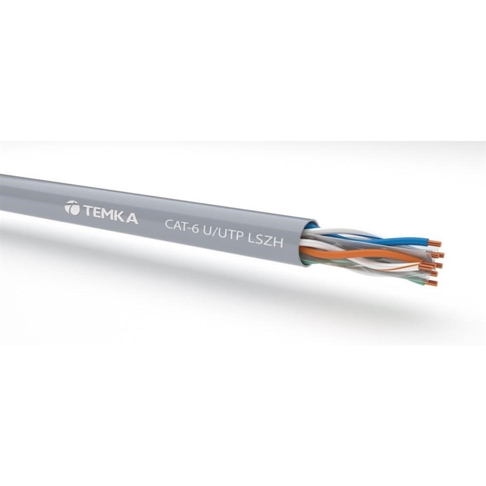 Temka CAT 6 U/UTP 4x2x23 AWG LSZH Helojen Fre KabloZayıf AkımKABLOLAR30530632-9459