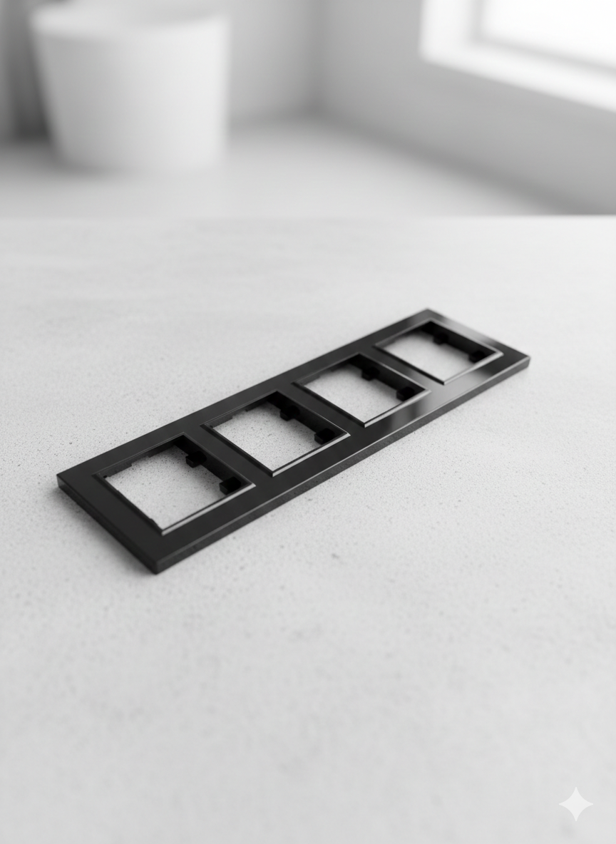 Makel Karea Siyah Dörtlü ÇerçeveMakel Karea Siyah Dörtlü ÇerçeveAnahtar PrizlerMAKEL ANAHTAR PRİZ 56111704-27219