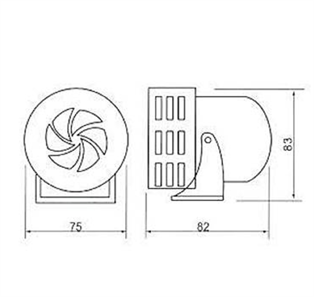 MESAN MS 190  Mini  Motor Siren Metal 40W 220Vİkaz LambalarıMESANMS-190.220V-26194