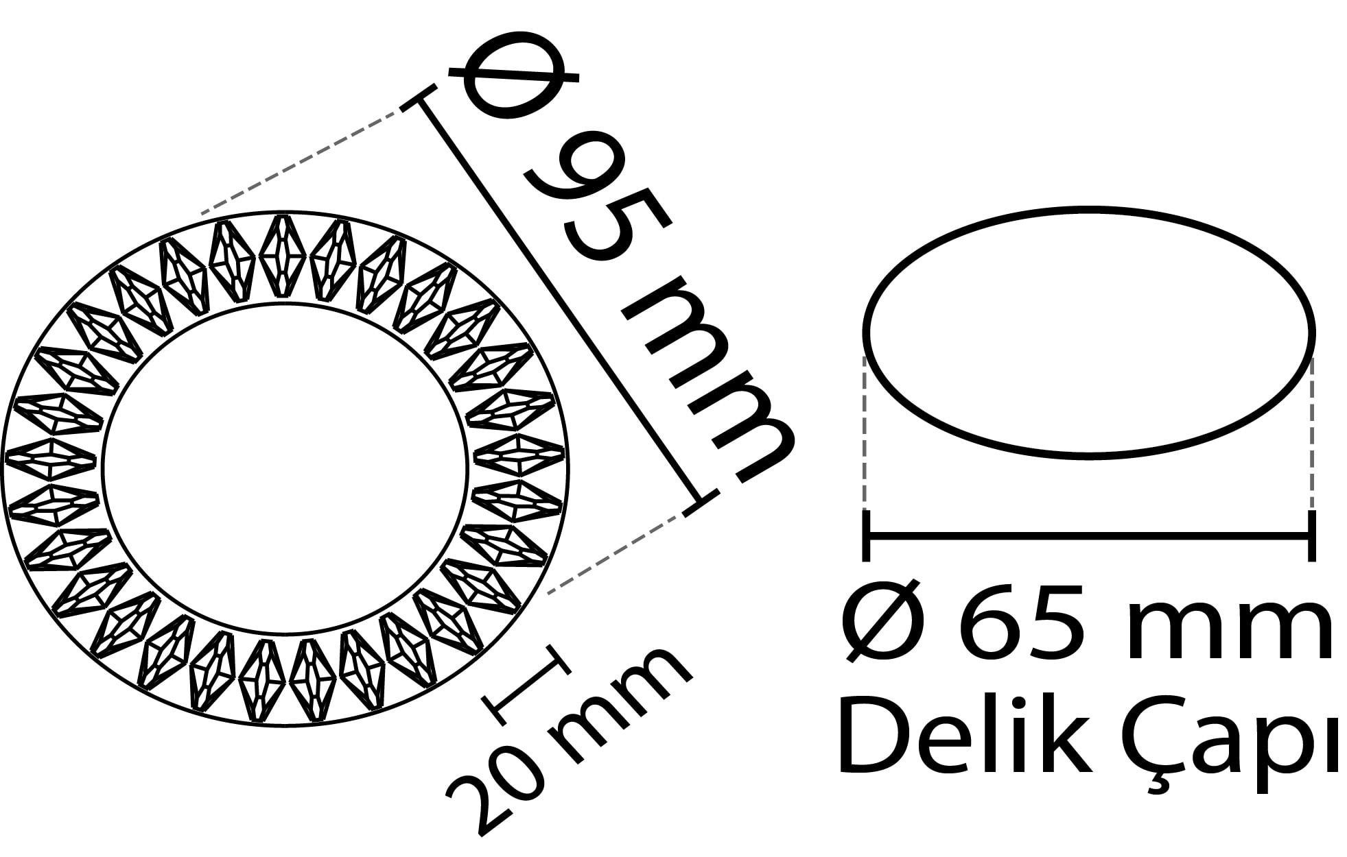 NOAS YL65 1641 Hermes Cam Spot KasasıDekoratif Cam SpotlarNOASYL65-1641-30145