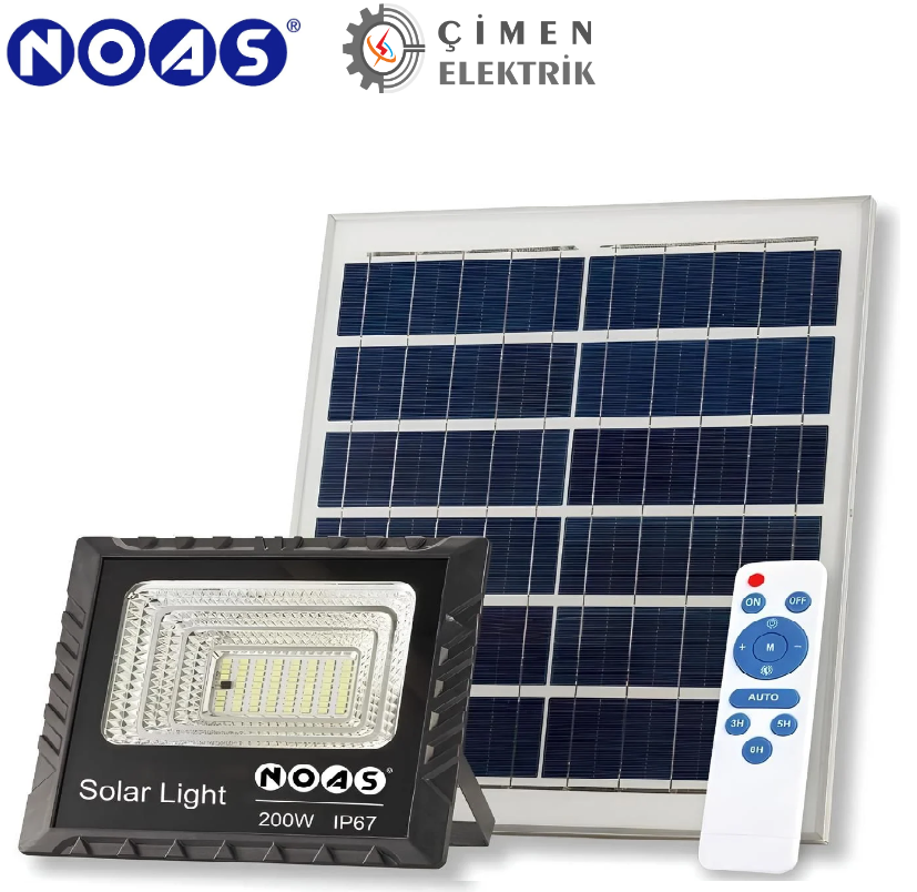 NOAS YL71 0201 S 200W Solar Projektör 6400K Beyaz IşıkLed ProjektörlerNOASYL71-0201-S-28046