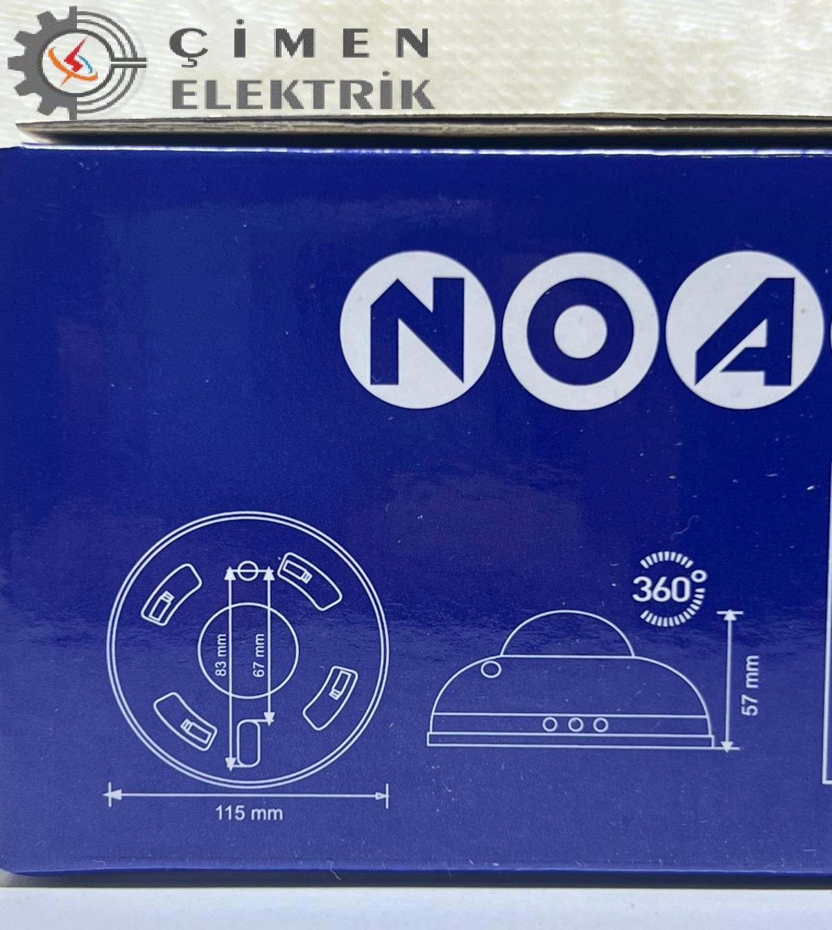 Noas YL04 7361 Sıva Üstü 1200W 10A Hareket Sensörü 360°  Noas YL04 7361 Sıva Üstü 1200W 10A Hareket Sensörü 360° - Akıllı Aydınlatma ÇözümüZaman Saatleri ve SensörlerNOASYL04-7361-29338
