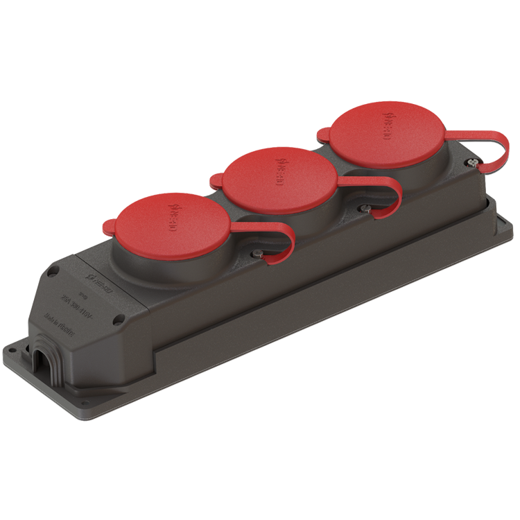 Orel 3 Lü Trifaze Kauçuk Grup Priz 3X25A 380V3 Lü Trifaze Kauçuk Grup Priz 380 OrelFiş ve PrizlerOREL2213-13458