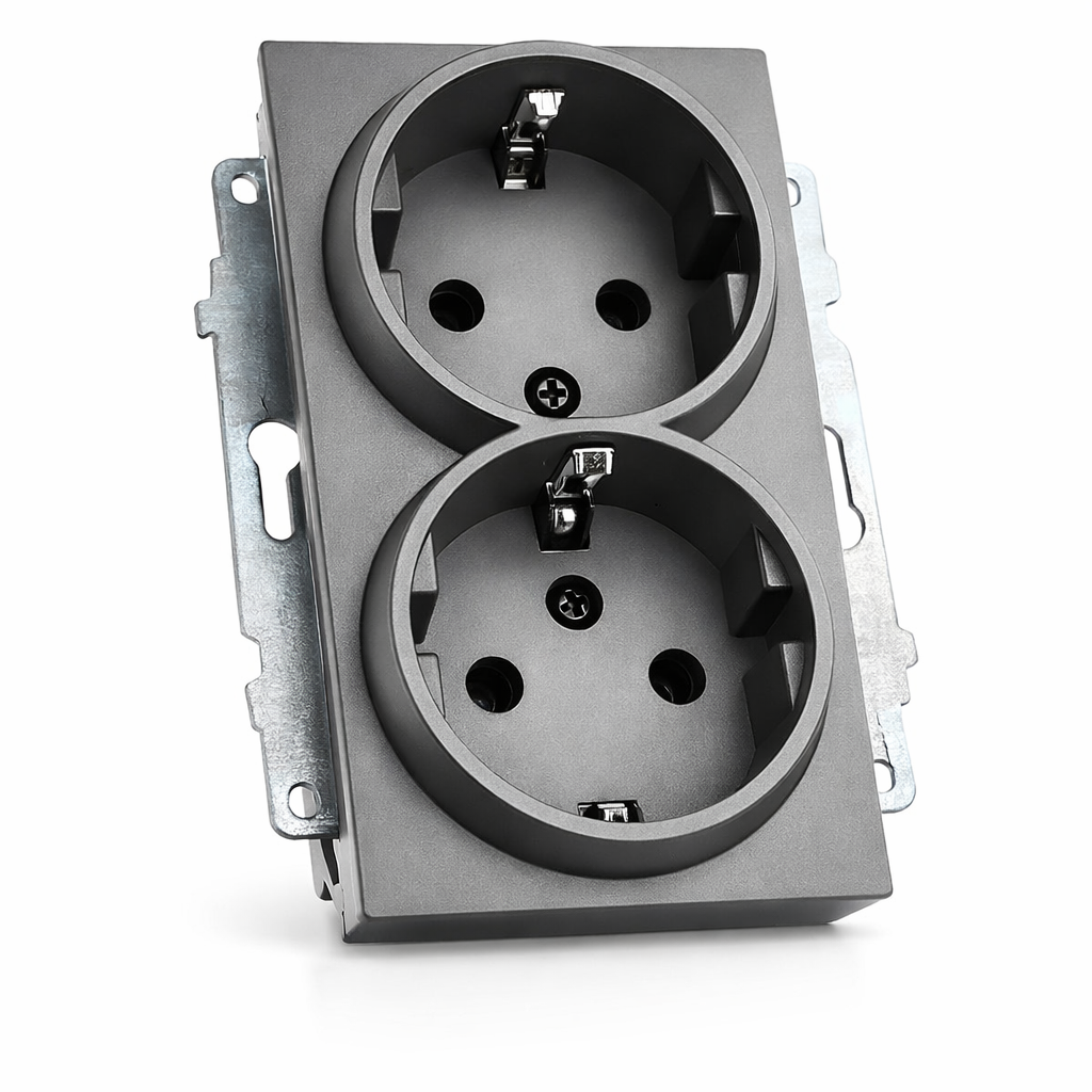 Ovivo Antrasit İkili Topraklı Priz Çerçevesiz GranoOvivo Antrasit İkili Topraklı Piriz Çerçevesiz GranoAnahtar PrizlerOVİVO600-000313-907-26999