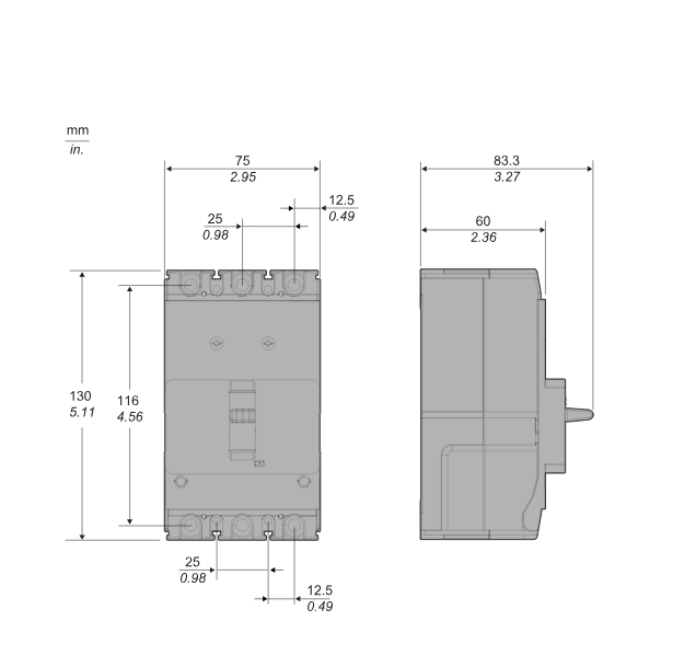 Schneider 3x80A 30kA Kompakt Şalter G12F3F80Kompakt ŞalterlerSCHNEİDERSCH-G12F3F80-24329