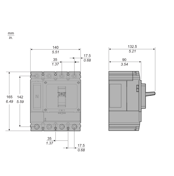 Schneider 3x250A 36kA Kompakt Şalter Ayar Sahalı G40F3A250Kompakt ŞalterlerSCHNEİDERSCH-G40F3A250-24332