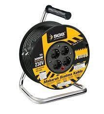 SGS 2136 Profosyonel Makaralı Uzatma Kablosu 3X2,5 50MTKABLO VE KANALLARSGSSGS-2136 3X2,5 50MT-26152
