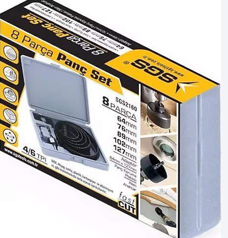 SGS 2160 Panç Seti 8 Parça Matkap ÇeşitleriSGSSGS-2160-20566