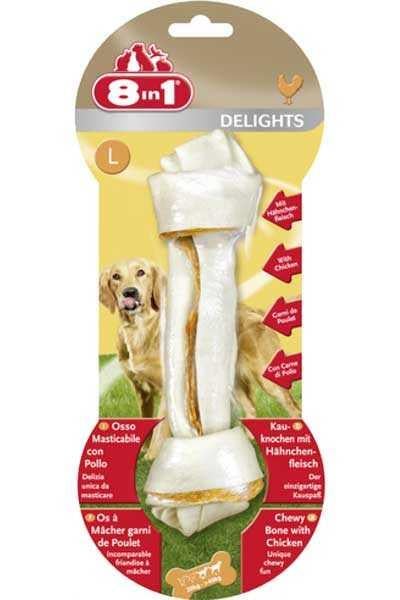 8in1 Delight Bones Tavuklu Ağız Bakım Kemiği L Boy 85 Gr X 4 Adet