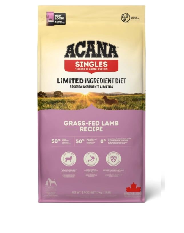 Acana Grass-Fed Lamb Kuzu Etli ve Elmalı Yetişkin Köpek Maması 17 Kg 