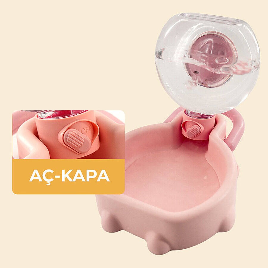 Aiwo Taşınabilir Kedi Köpek Seyahat Suluğu 400 Ml Sarı