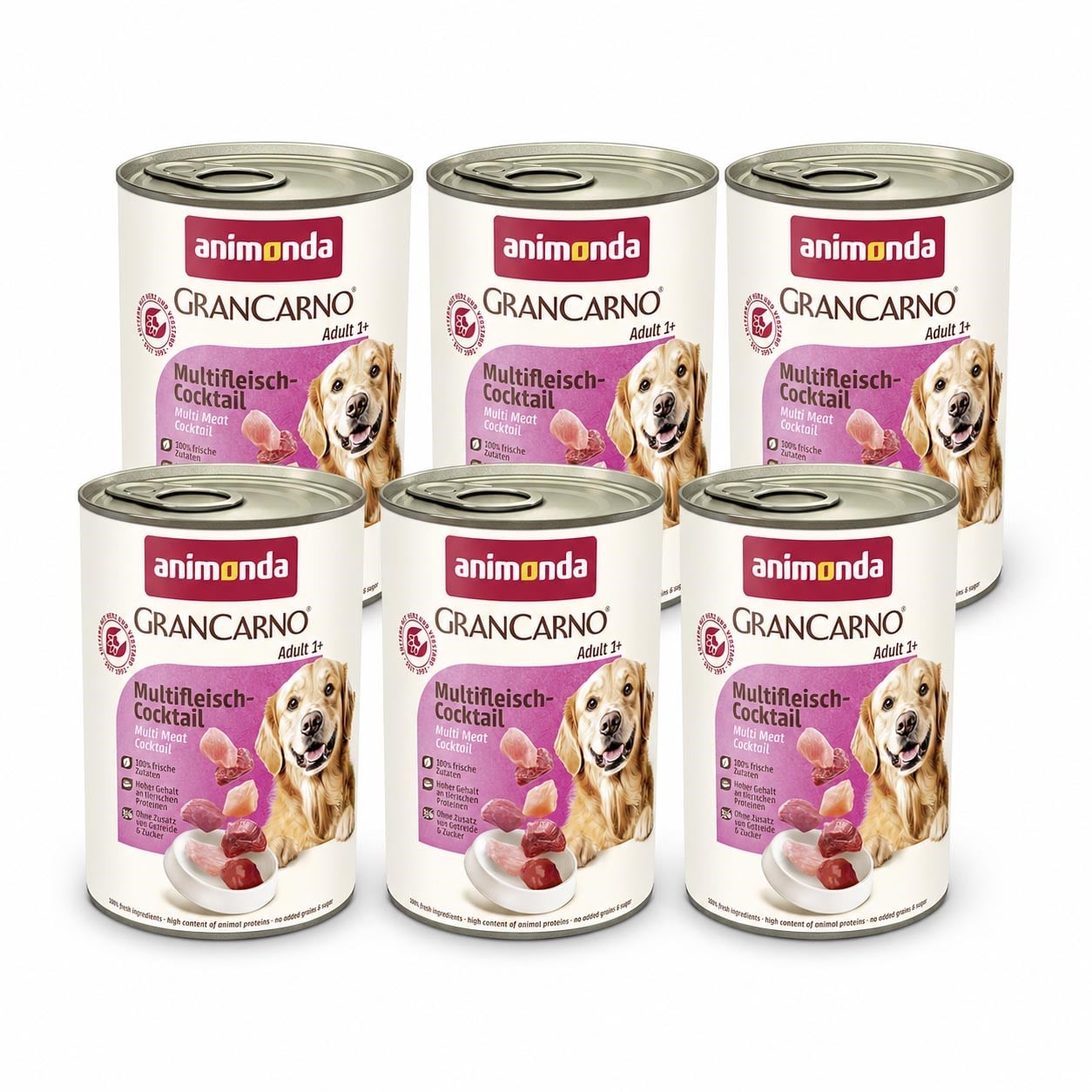 Animonda Gran Carno Karışık Etli Yetişkin Köpek Konservesi 400 Gr (6 Adet)