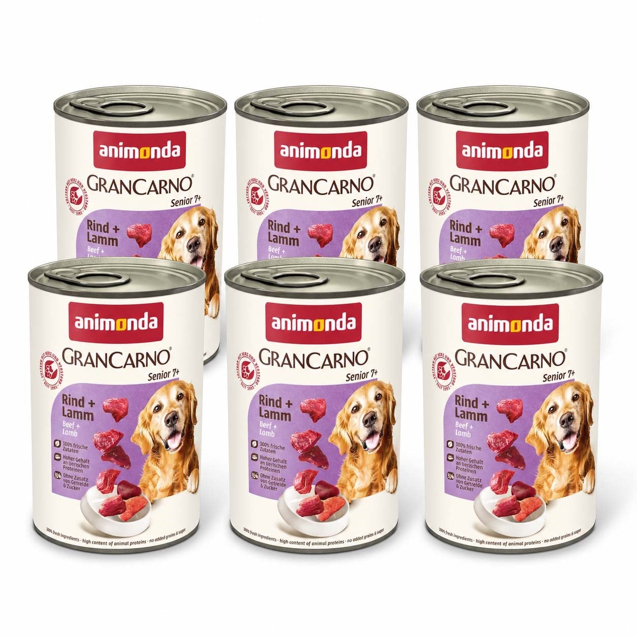 Animonda Gran Carno Senior Kuzulu Ve Sığır Etli Yaşlı Köpek Konservesi  400 Gr x 6 Adet