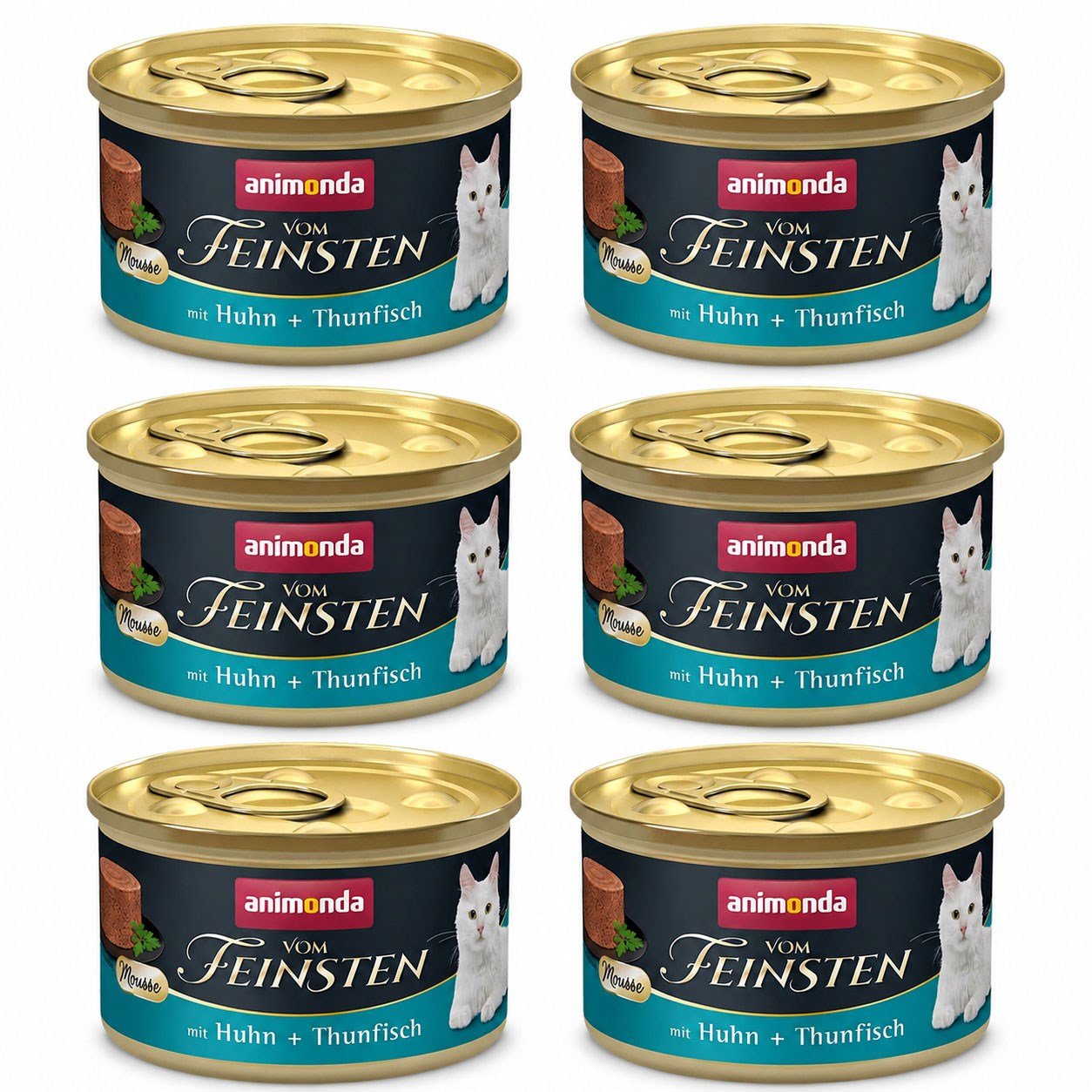 Animonda Vom Feinsten Tavuklu ve Ton Balıklı Yetişkin Kedi Konservesi 85 gr (6 Adet)