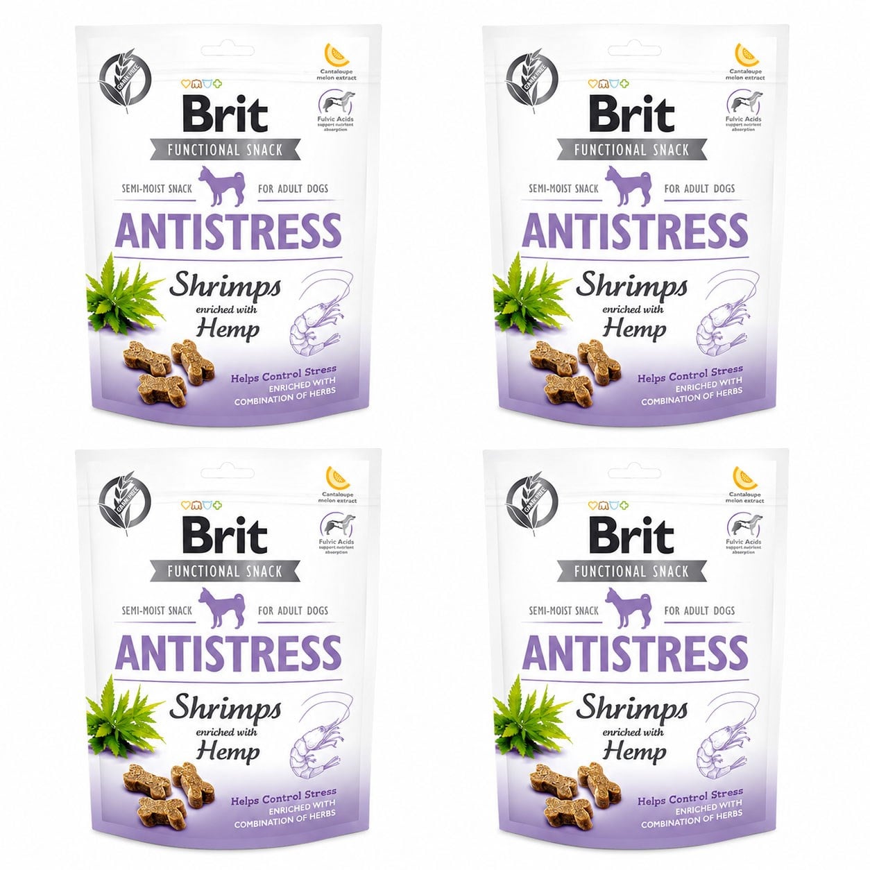 Brit Care Anti-Stress Kenevir Ve Karidesli Stres Giderici Tahılsız Köpek Ödülü 150 g (4 Adet)