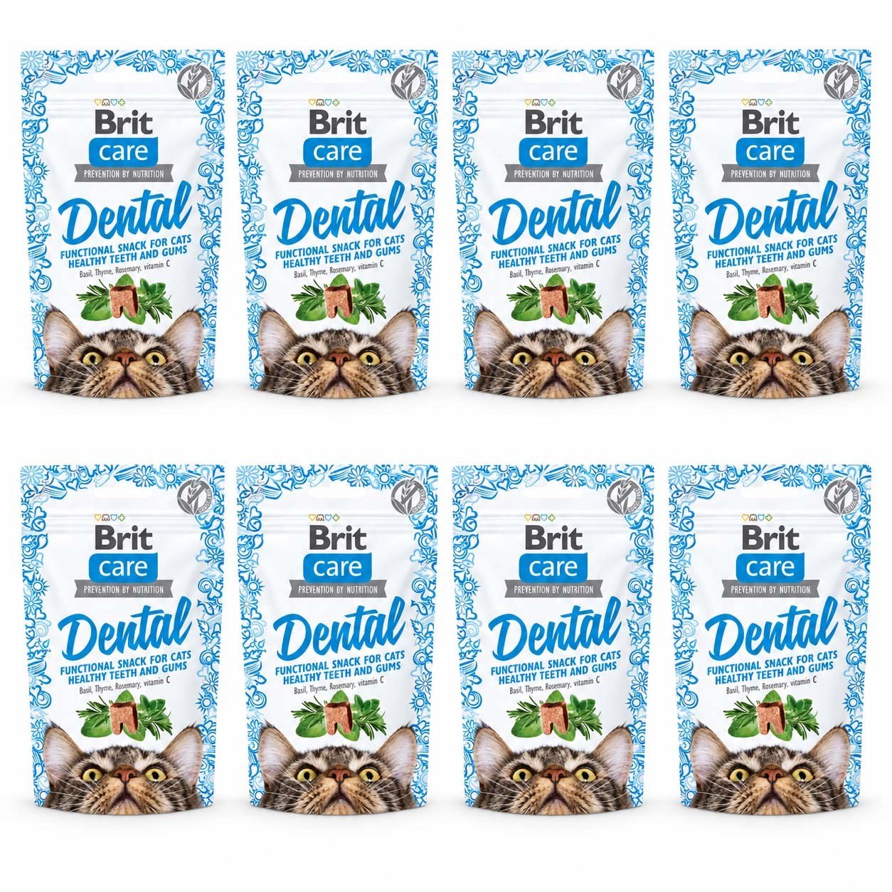 Brit Care Cat Snack Dental Tahılsız Kedi Ödülü 50 g (12 Adet)