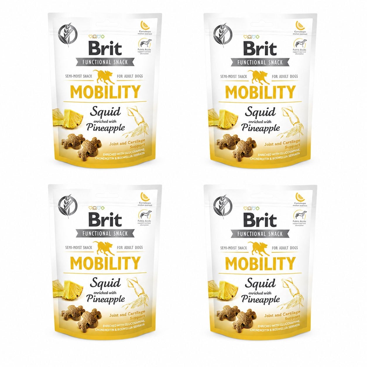 Brit Care Mobility Ananaslı Ve Kalamarlı Eklem Ve Kıkırdak Destekleyen Tahılsız Köpek Ödülü 150 g (4 Adet)