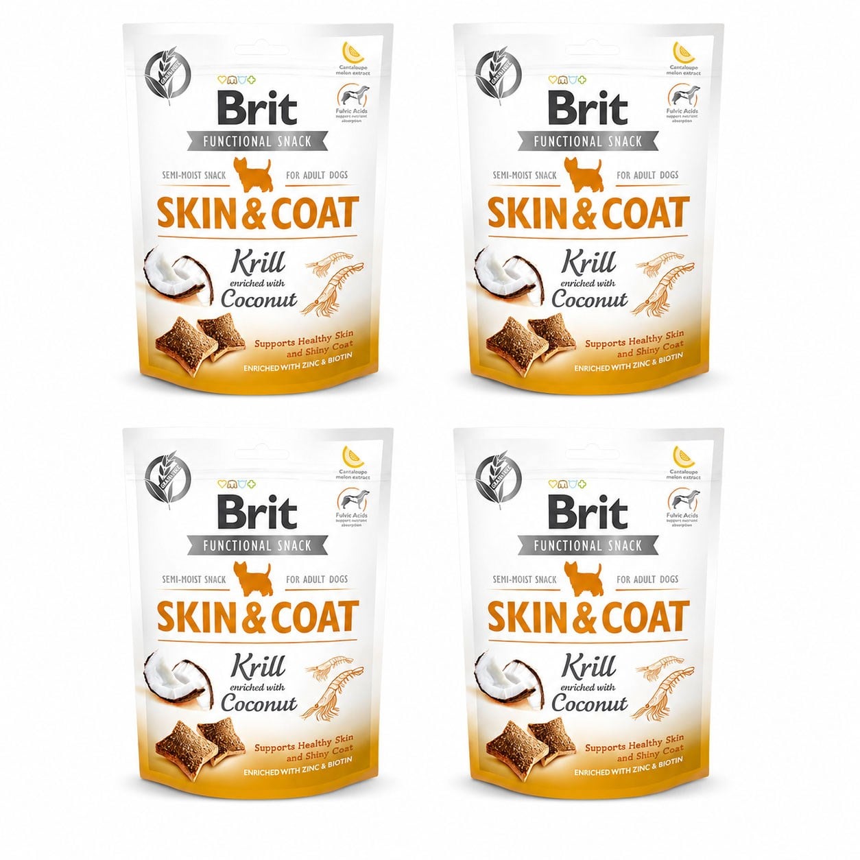 Brit Care Skin & Coat Karides Ve Hindistan Cevizli Köpek Ödülü 150 g (4 Adet)