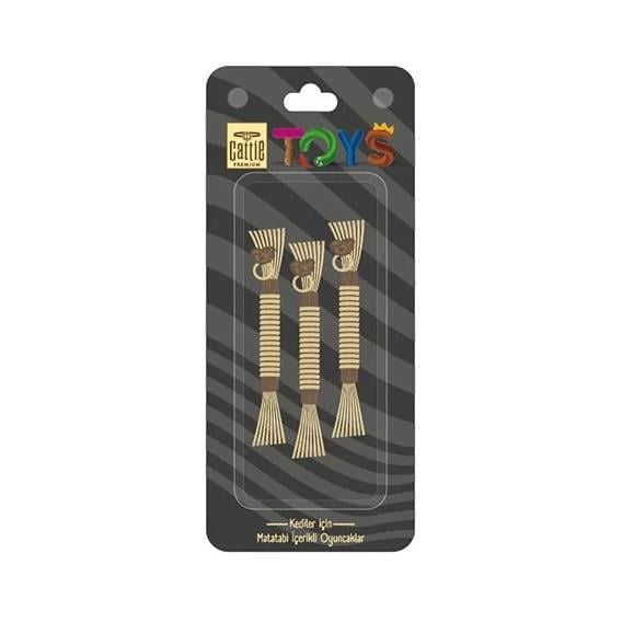 Cattie Matatabi Stick Püsküllü Kedi Oyuncağı  3 Adet