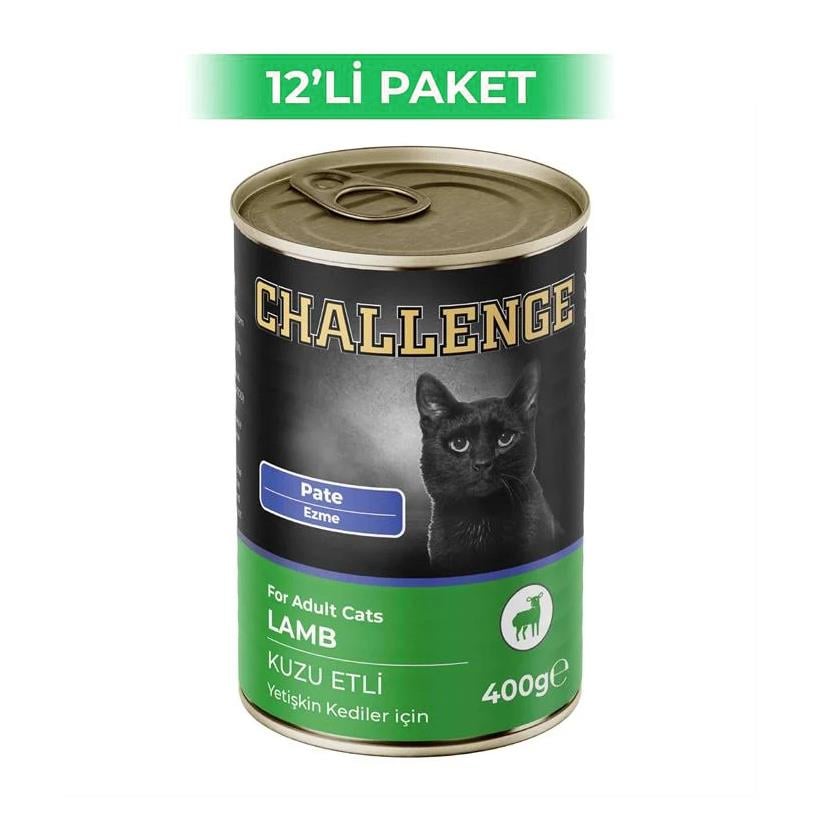 Challenge Kuzu Etli Pate Kedi Konservesi 400 g (12 Adet)