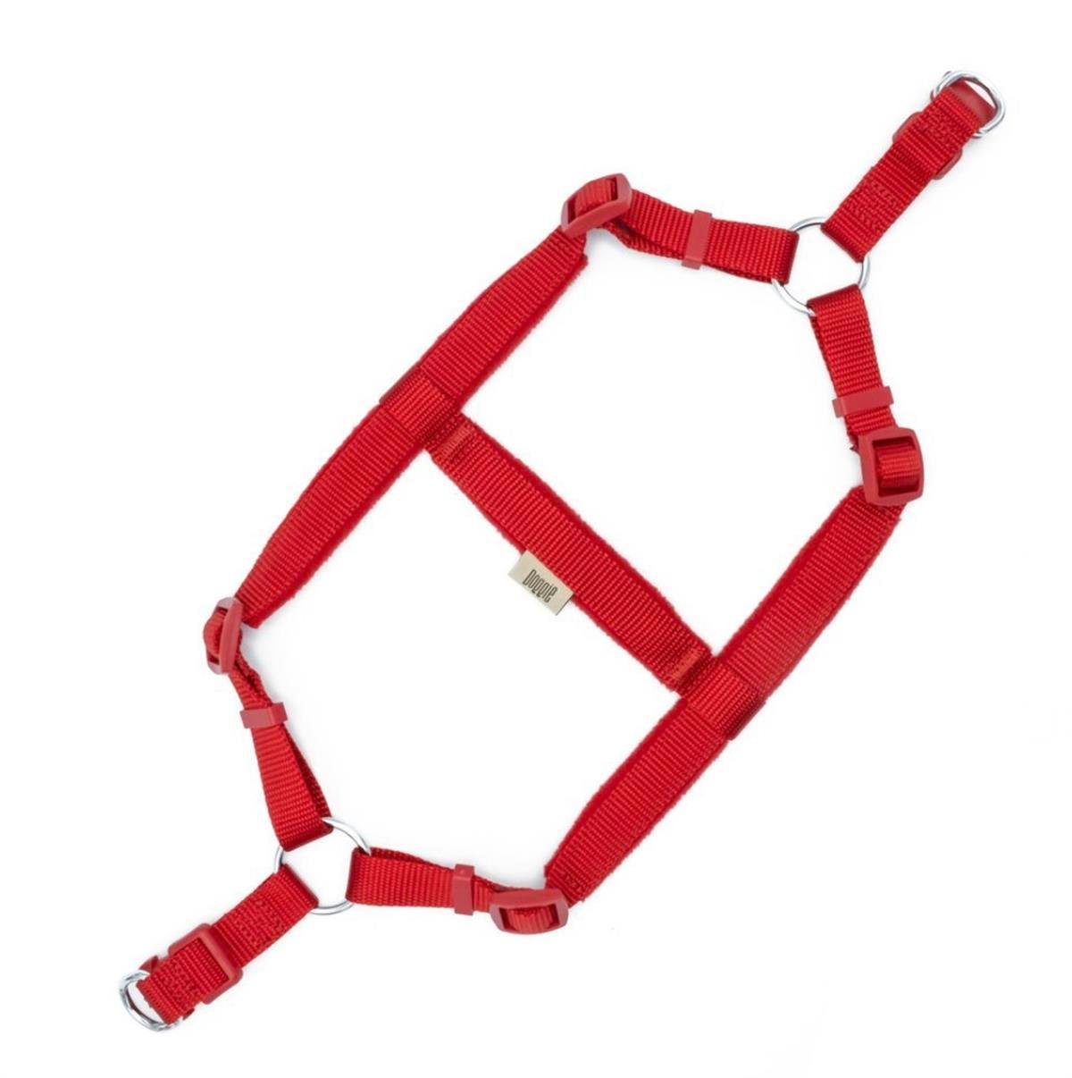 Doggie Ronin Model El yapımı Polar Dokuma Göğüs Tasması 2 x 45 cm (Kırmızı)