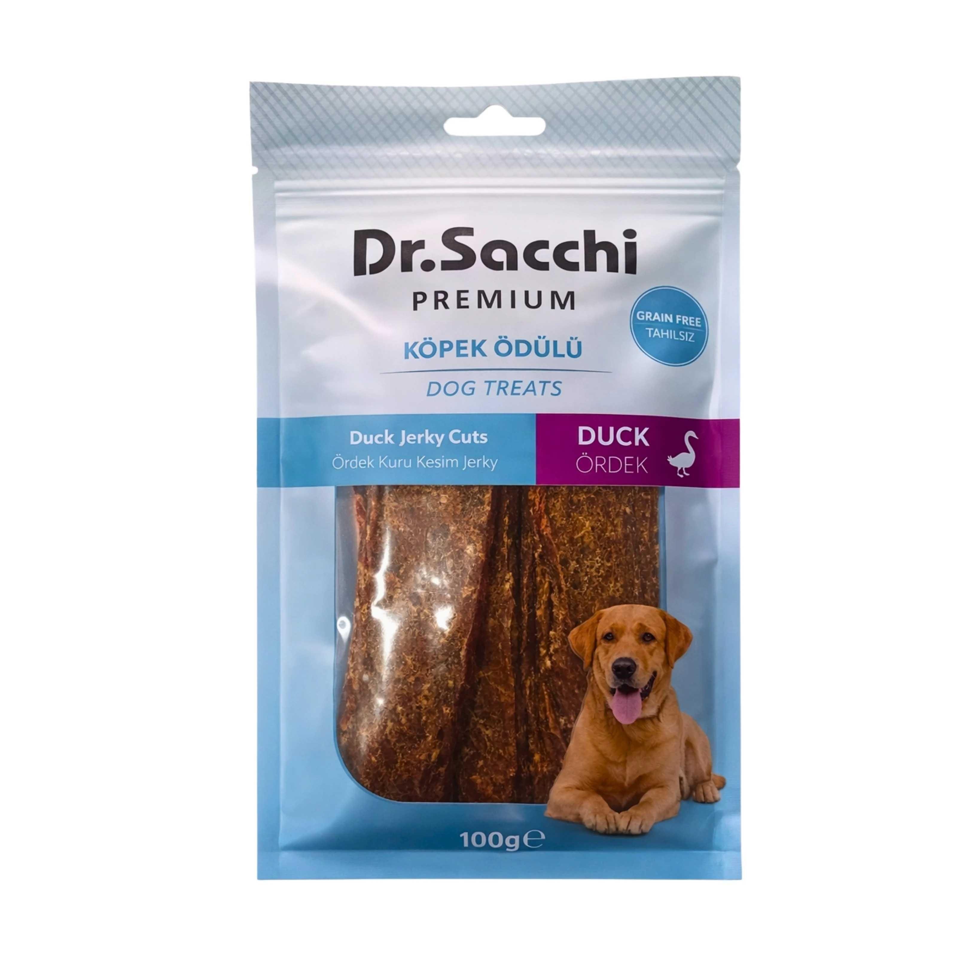 Dr. Sacchi Jerky Kuru Kesim Ördek Köpek Ödülü 100 g