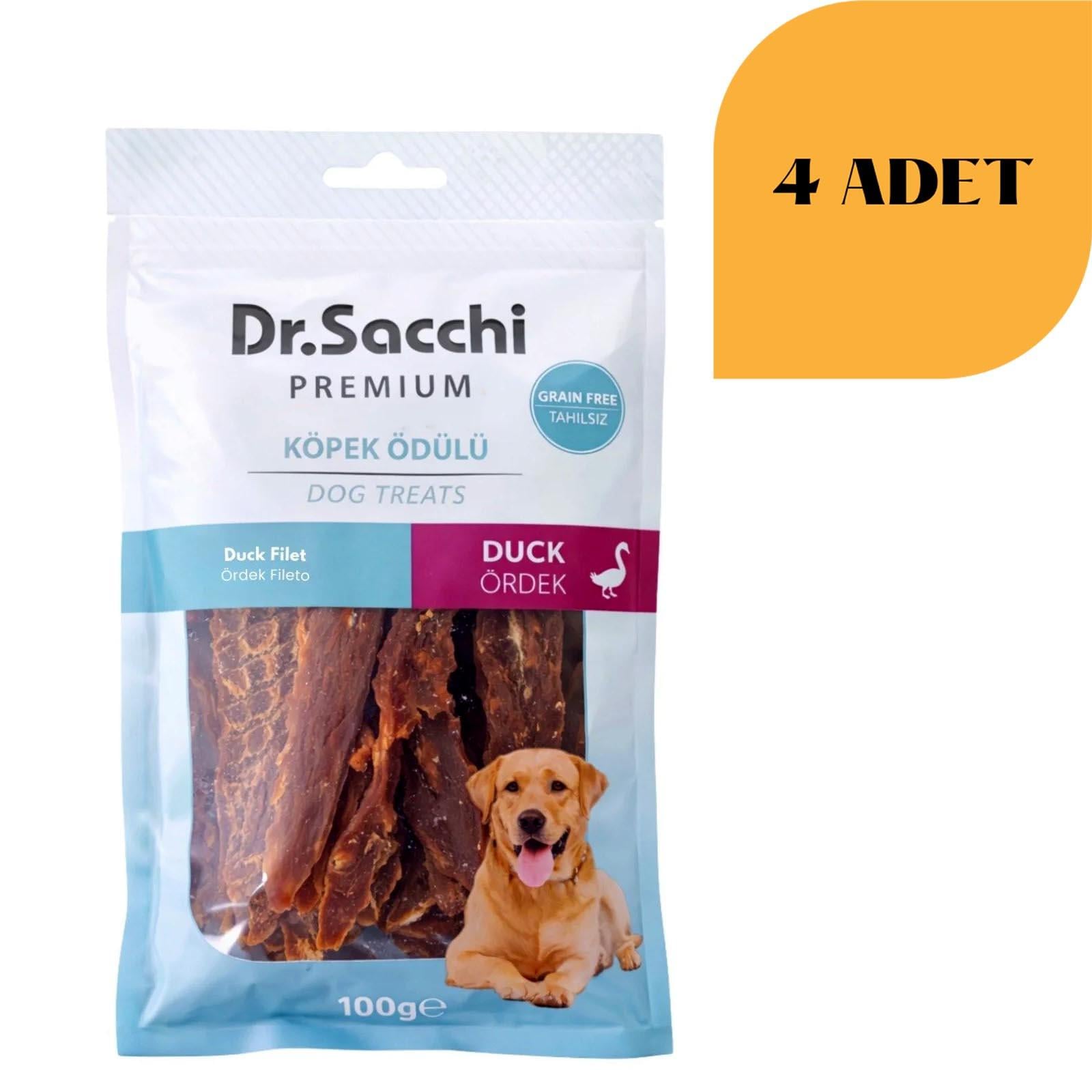Dr. Sacchi Ördek Fileto Köpek Ödülü 100 g x 4 Adet