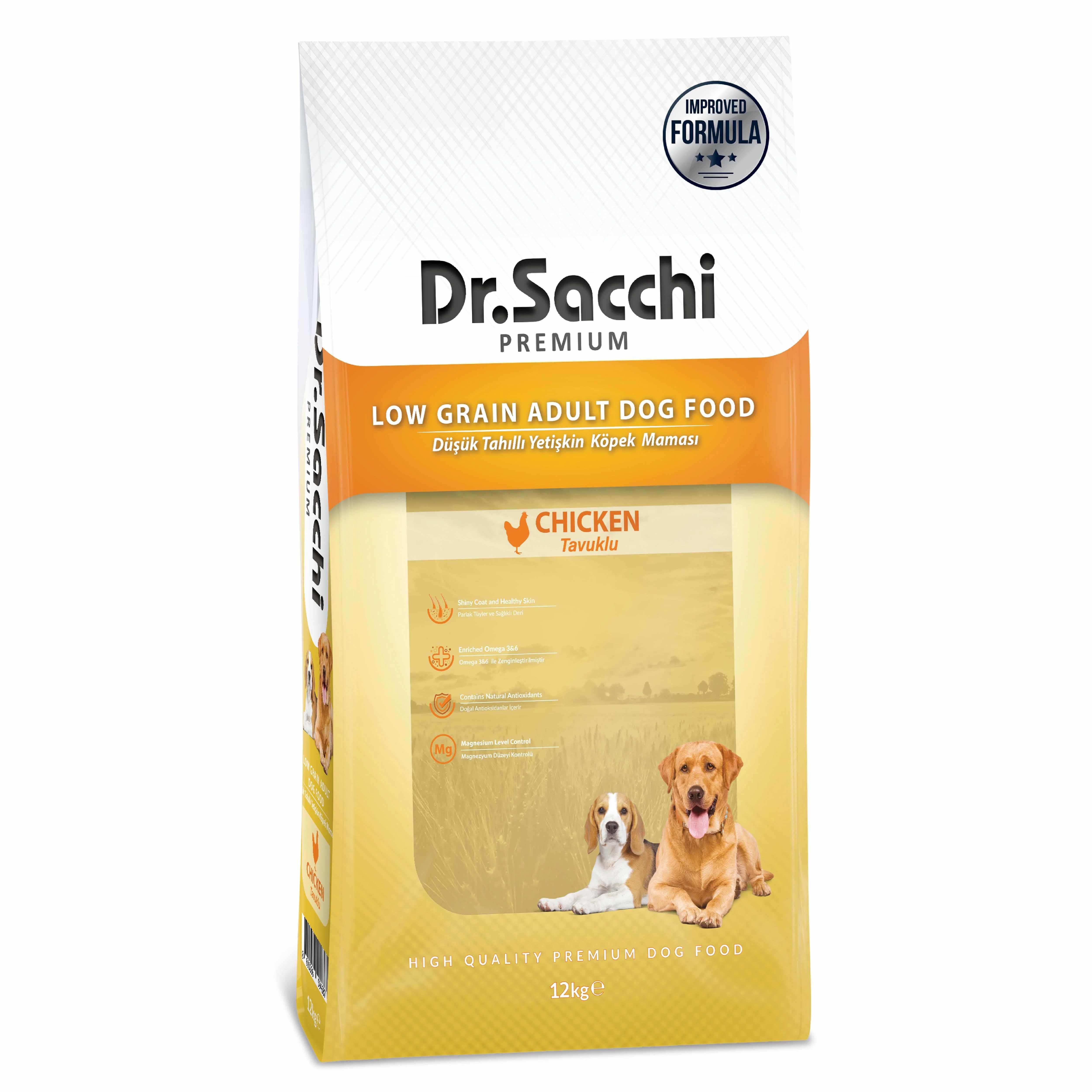Dr.Sacchi Premium Tavuk Etli Yetişkin Köpek Maması 12 kg