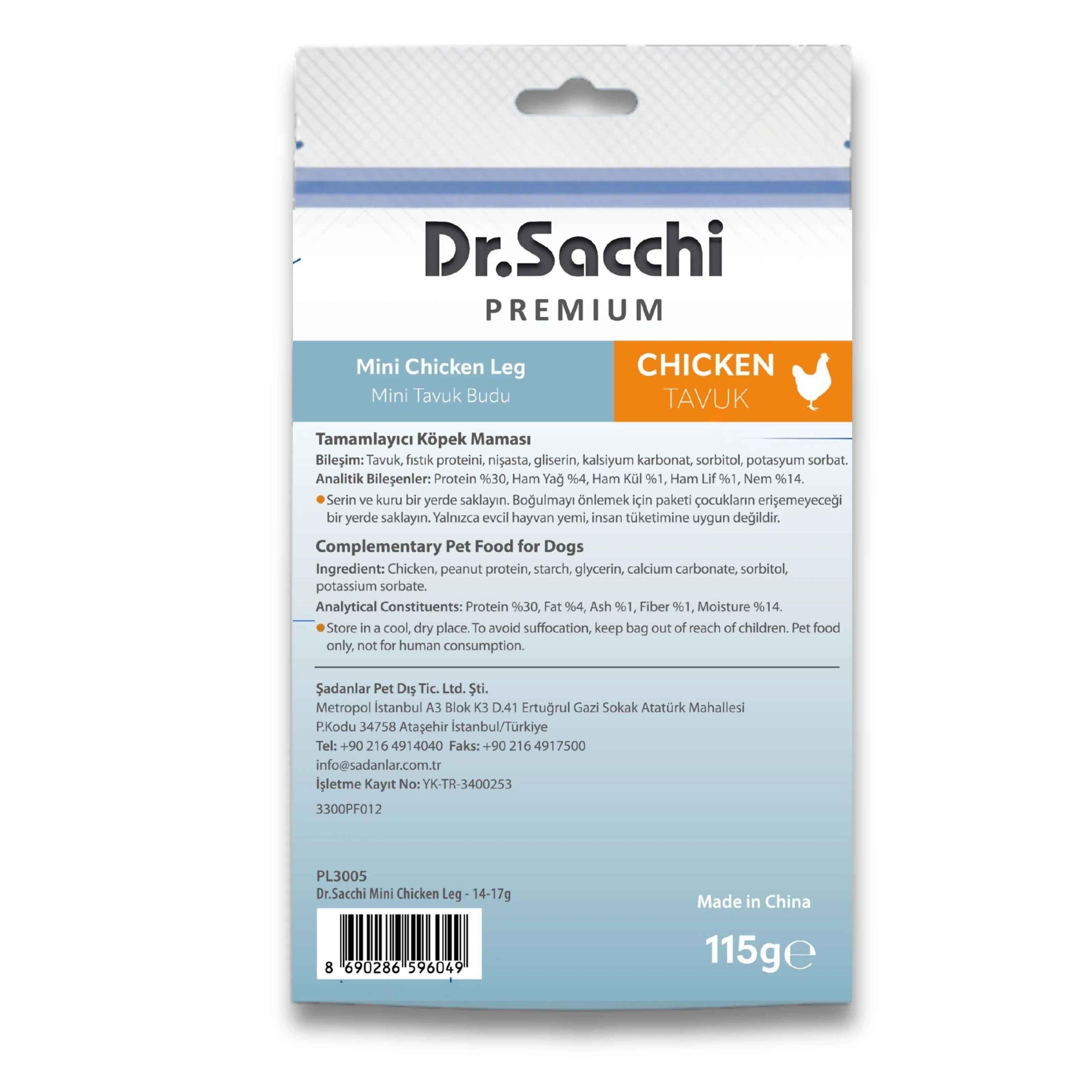 Dr. Sacchi Mini Tavuk But Kemik Köpek Ödülü 100 g
