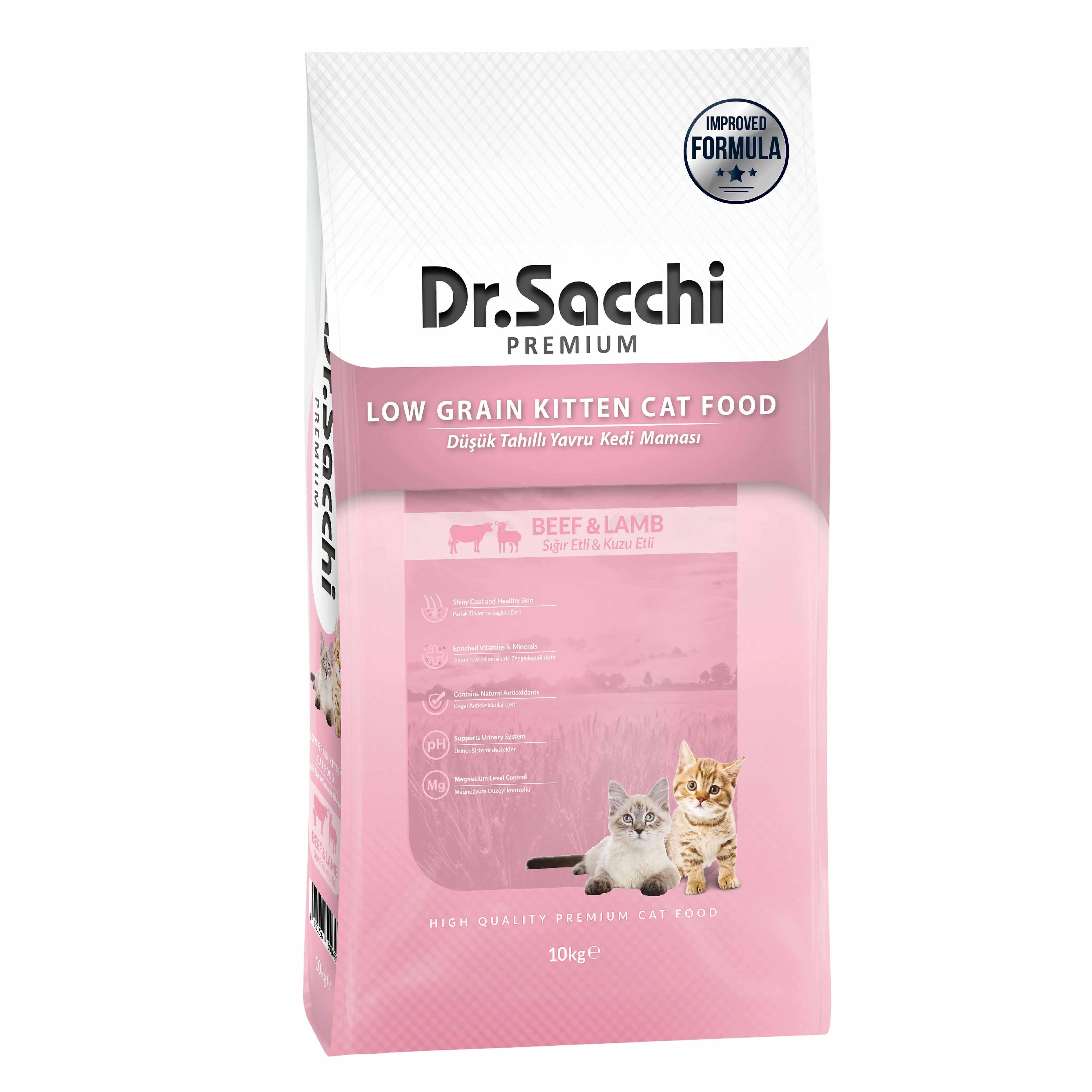 Dr.Sacchi Premium Düşük Tahıllı Yavru Kedi Maması 10 Kg