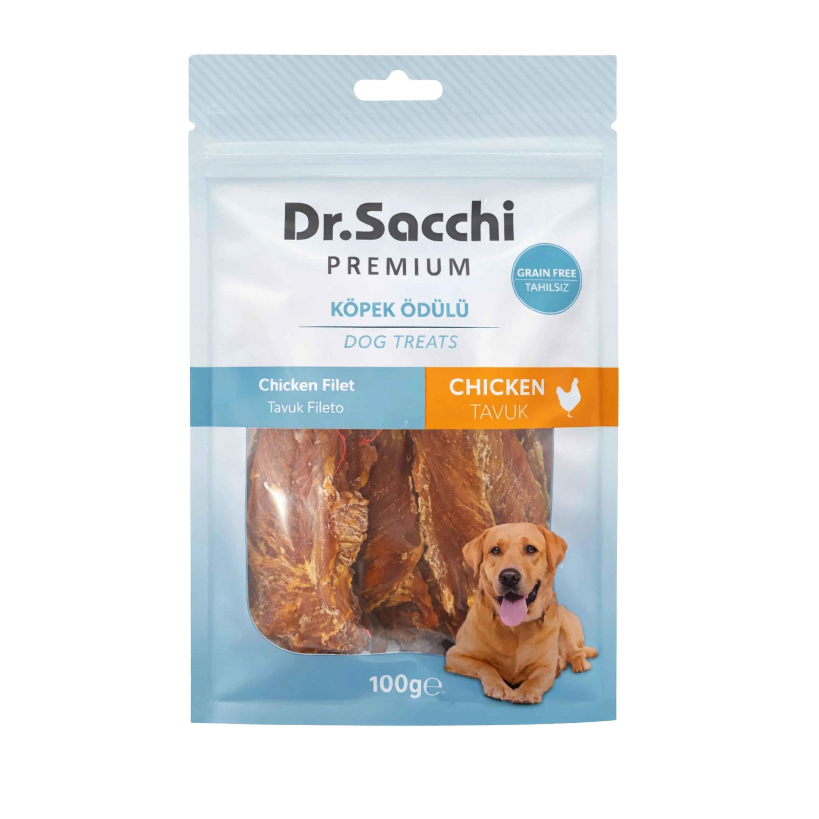 Dr. Sacchi Tavuk Fileto Köpek Ödülü 100 g