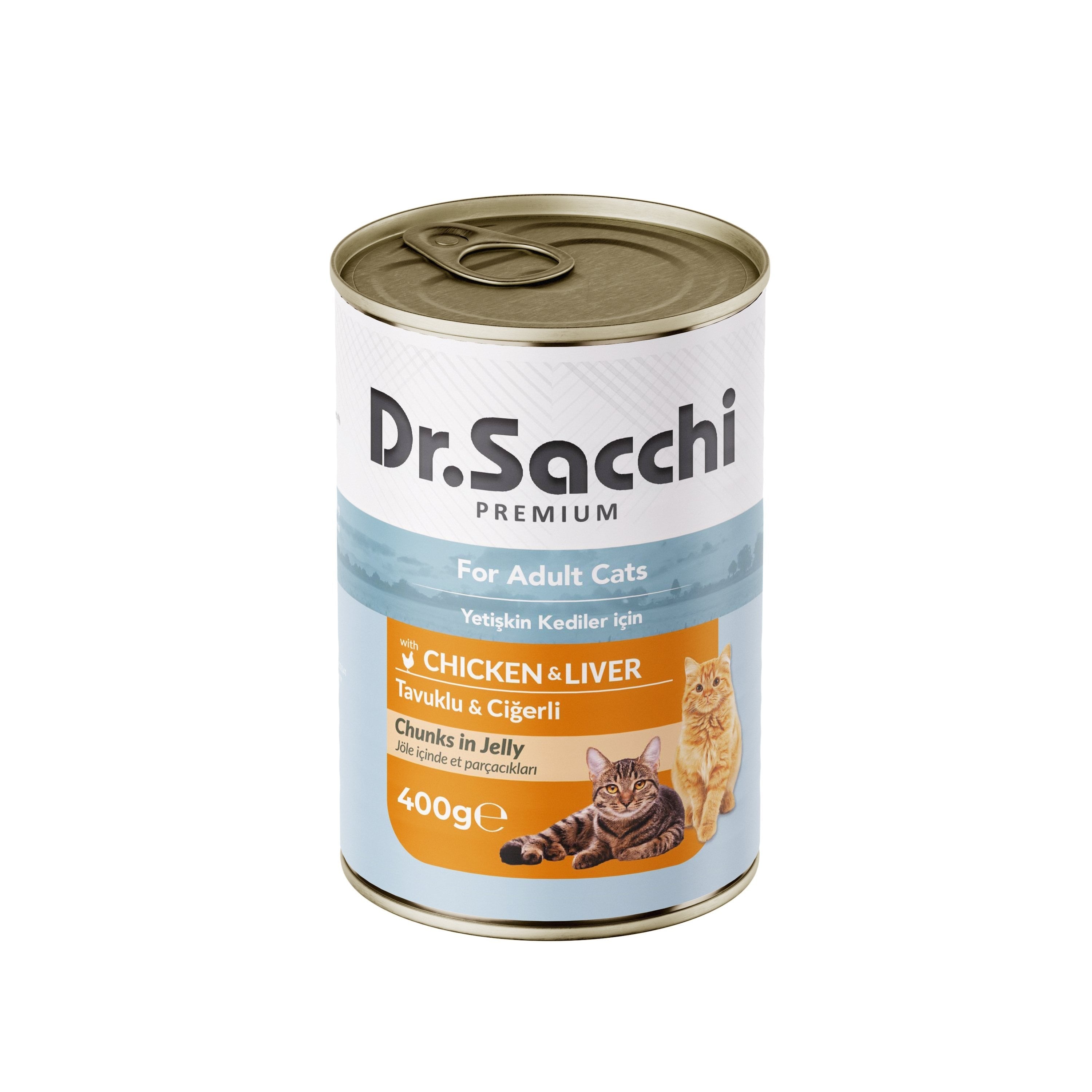 Dr. Sacchi Delicious Tavuklu Ve Ciğerli Yetişkin Kedi Konservesi 400 g