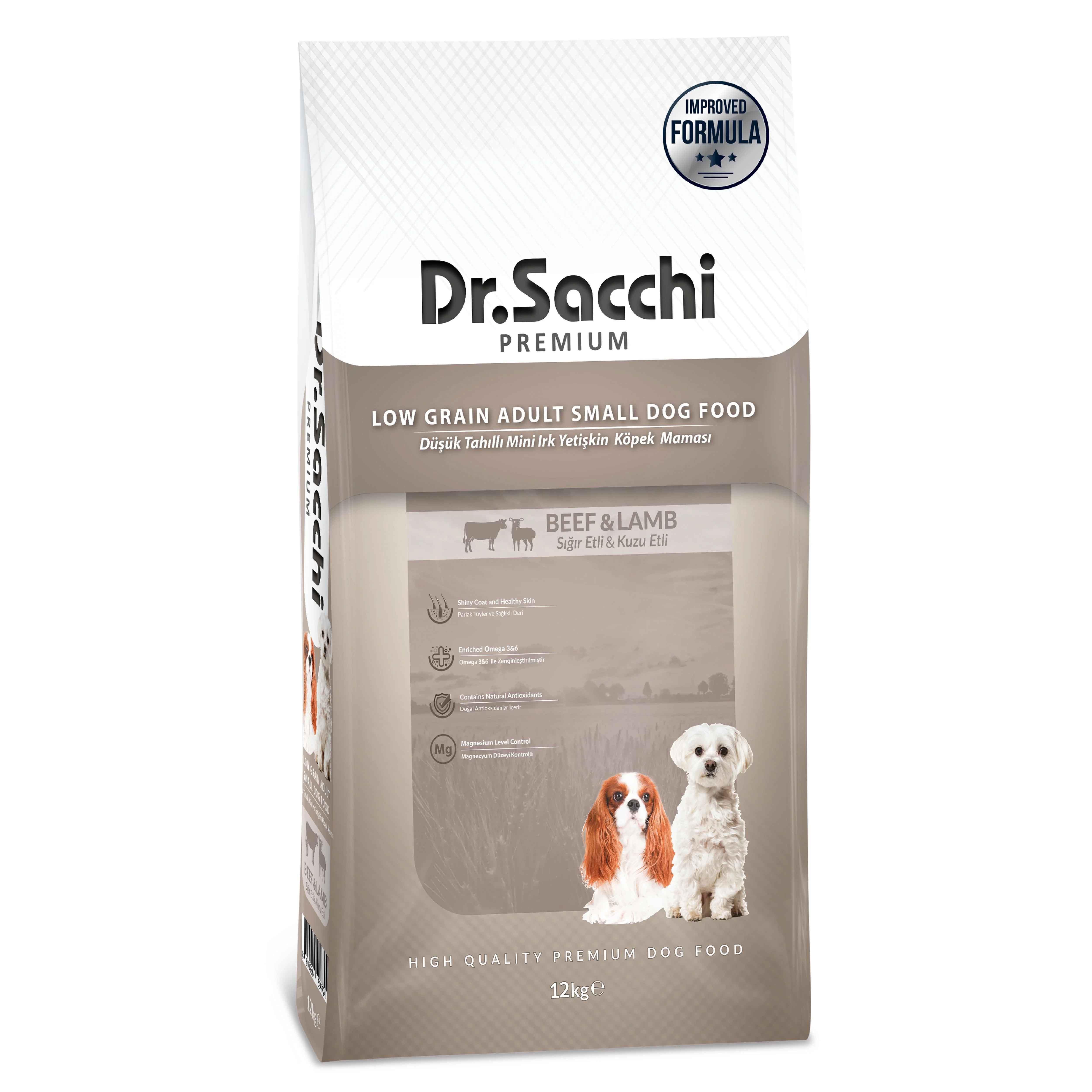Dr.Sacchi Premium Sığır Ve Kuzu Etli Mini Irk Yetişkin Köpek Maması 12 kg