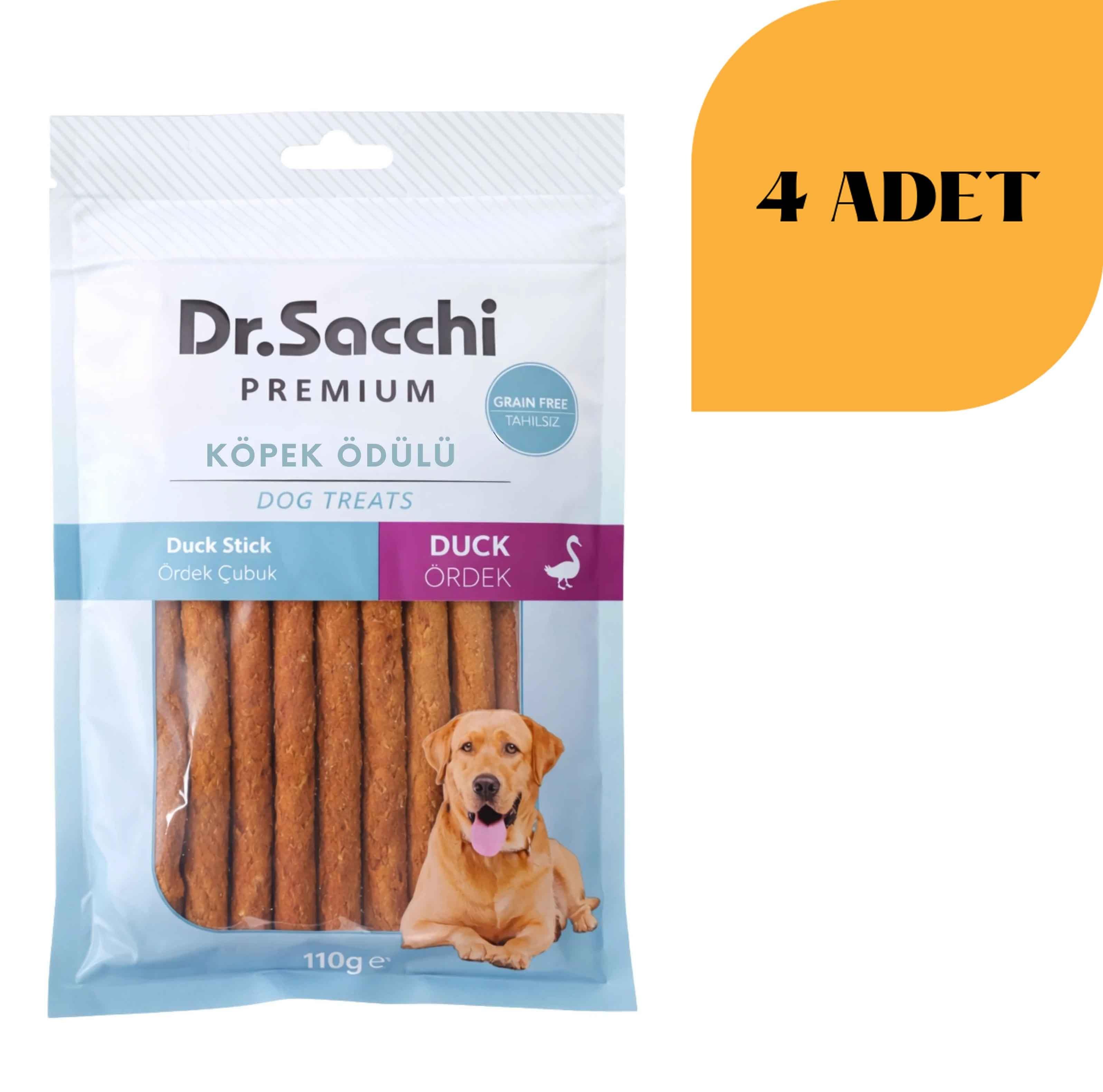 Dr. Sacchi Yumuşak Formda Ördekli Köpek Ödülü 100 g x 4 Adet