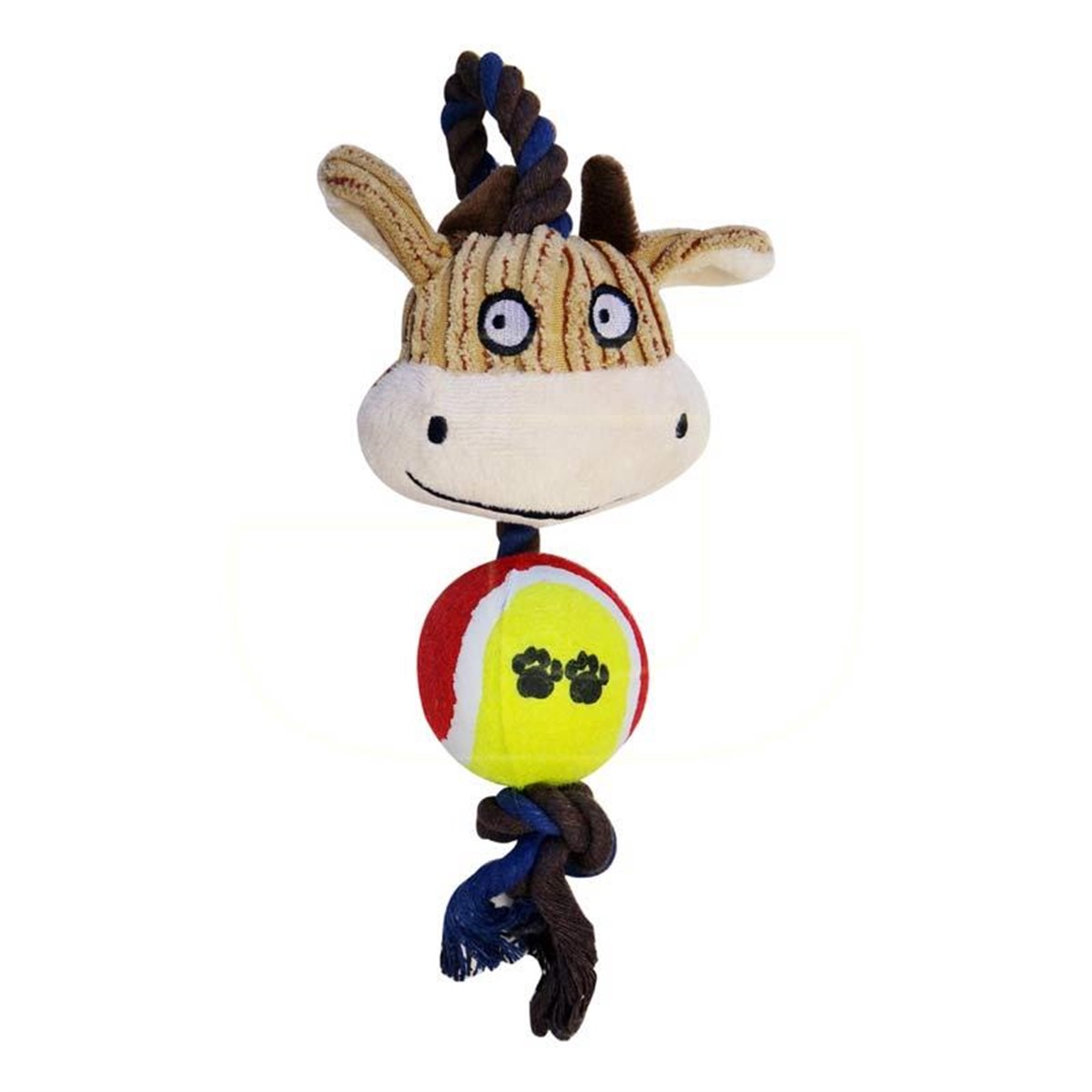 Eastland Tenis Toplu Diş İpli İnek Köpek Oyuncağı 30 cm