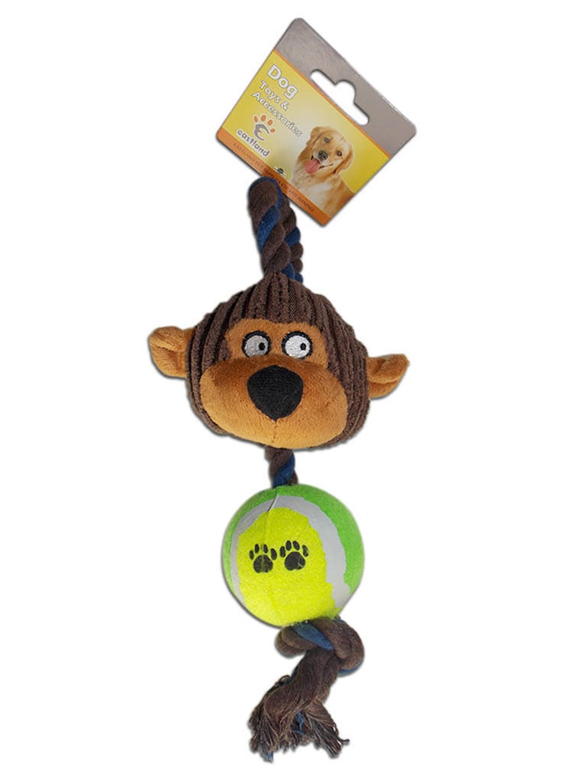 Eastland Tenis Toplu Diş İpli Maymun Köpek Oyuncağı 30 cm