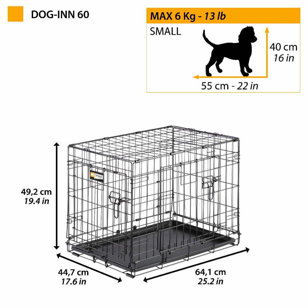 Ferplast Dogg In 60 Katlanır Tel Köpek Kafesi  64,1 cm