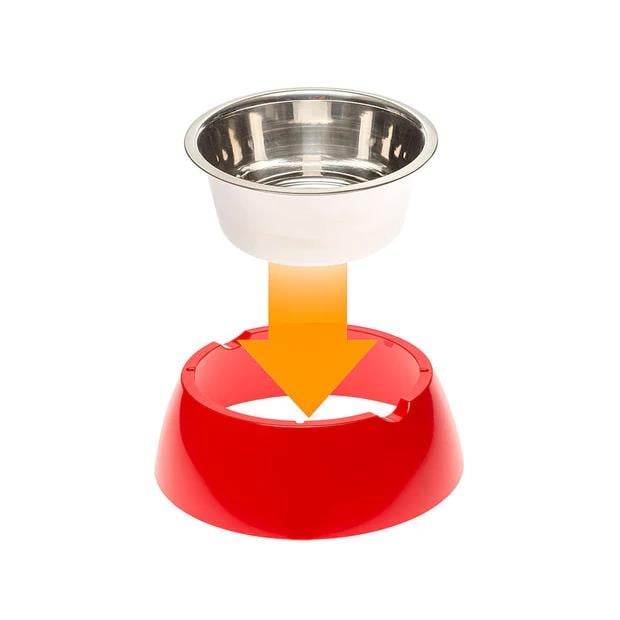 Ferplast Jolie Köpek Mama ve Su Kabı Kırmızı (M)