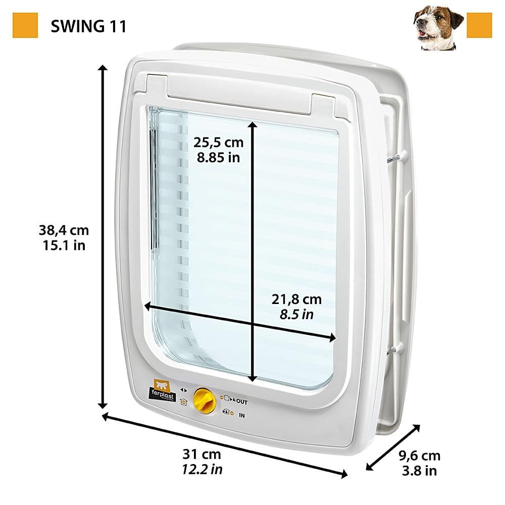Ferplast Swing 11 T 4 Yollu Köpek Kapısı 31 x 38 cm (Beyaz)