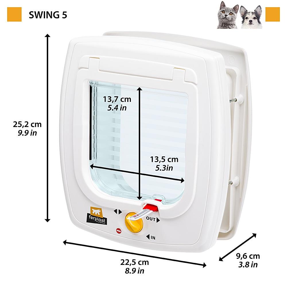 Ferplast Swing 5 4 Yollu Manyetik Kedi Ve Köpek Kapısı 25,2 x 22,5 cm (Beyaz)