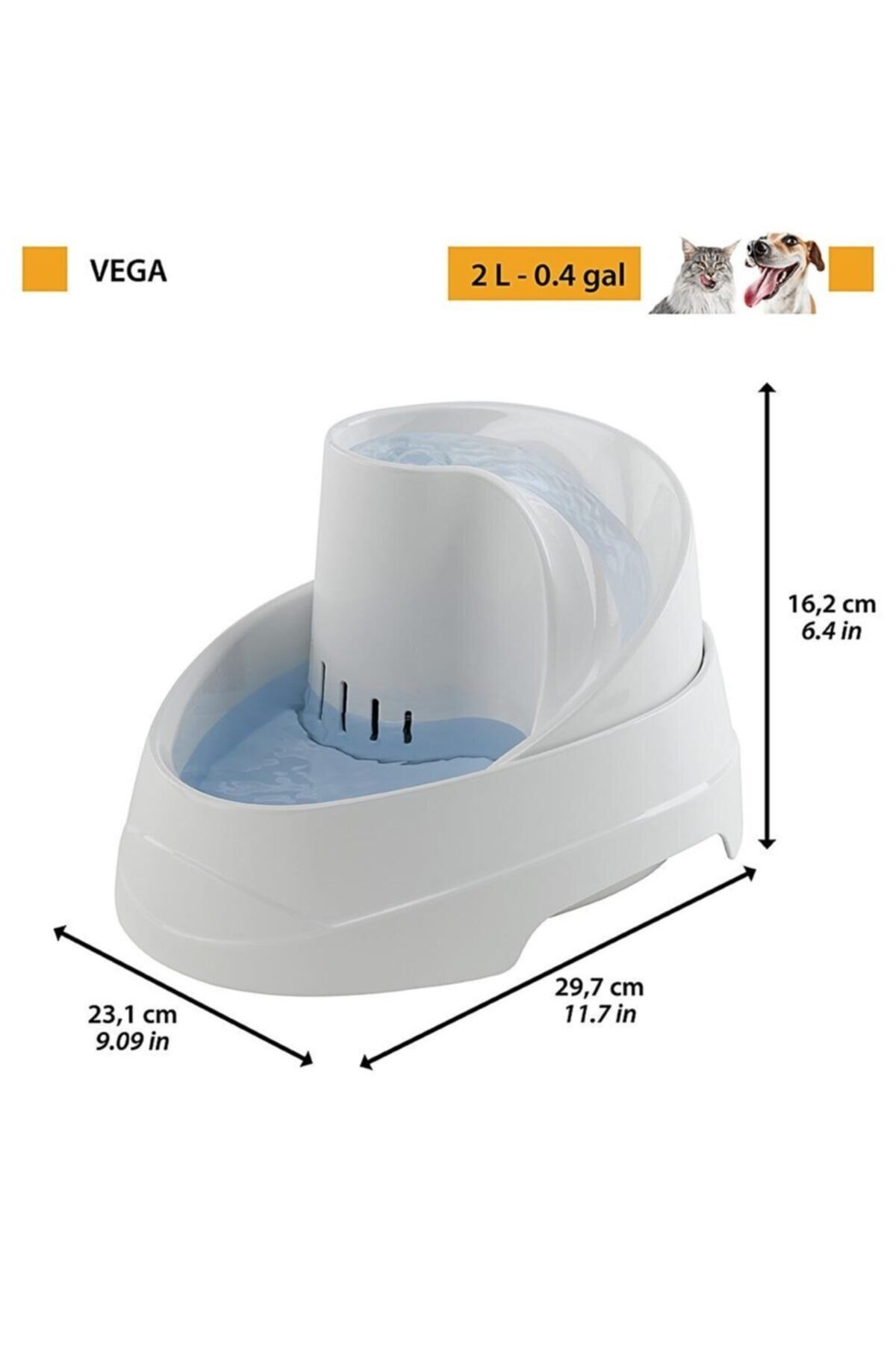 Ferplast Vega Şelale Kedi ve Köpek Otomatik Su Kabı 2 Lt