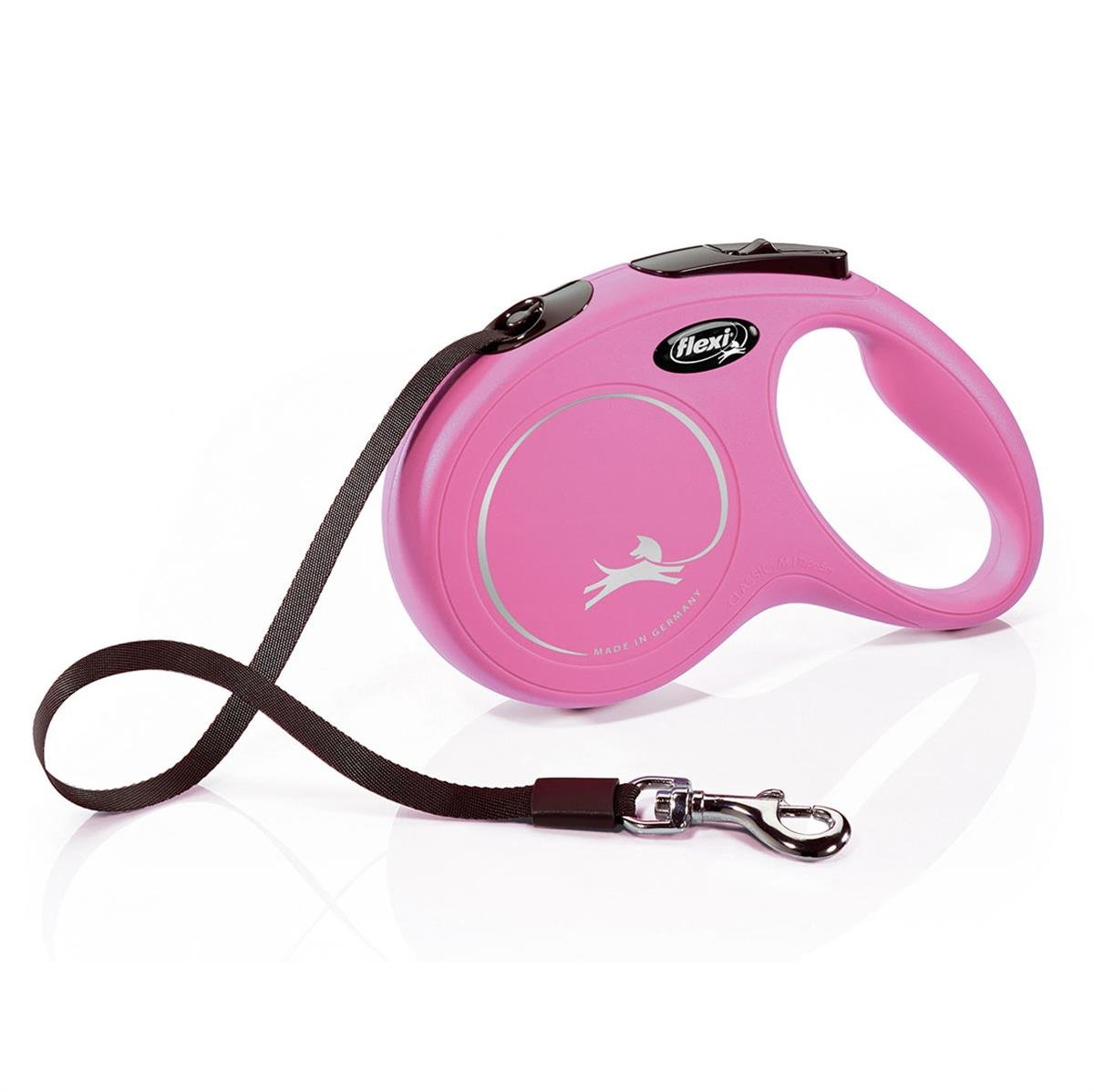 Flexi New Classic Otomatik Şerit Köpek Gezdirme Tasması  5 Mt (M) Pembe