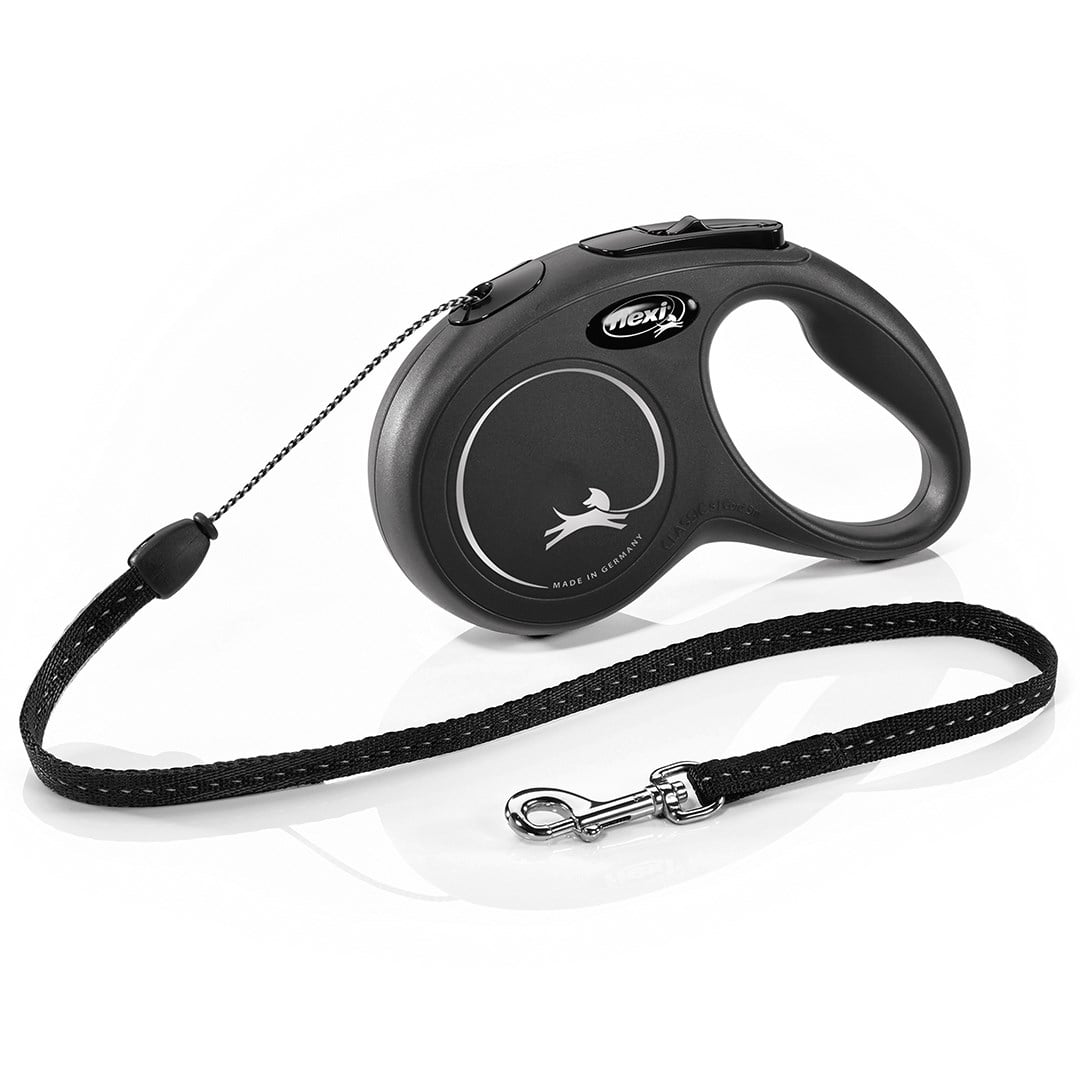 Flexi New Classic XS Siyah 3 m İp Otomatik Köpek Gezdirme Kayışı 