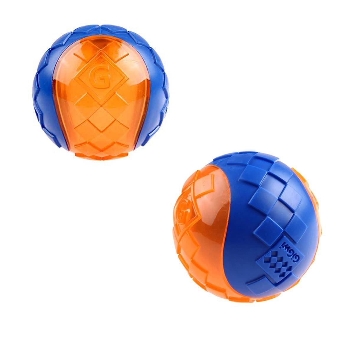 Gigwi Ball Sesli Kauçuk Top Köpek Oyuncağı (S) Turuncu Mavi