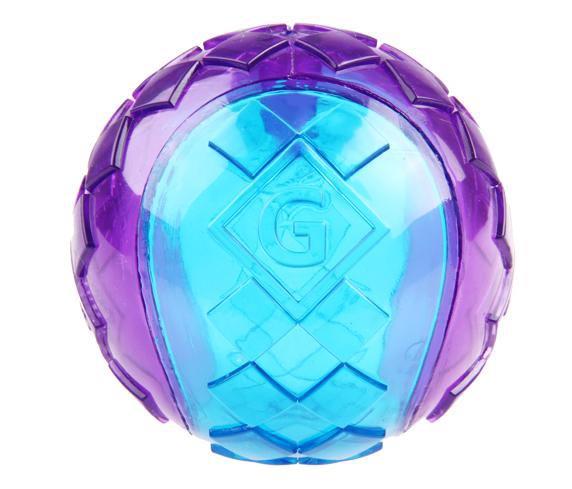 Gigwi Ball Sesli Kauçuk Top Köpek Oyuncağı (M) Mor Mavi